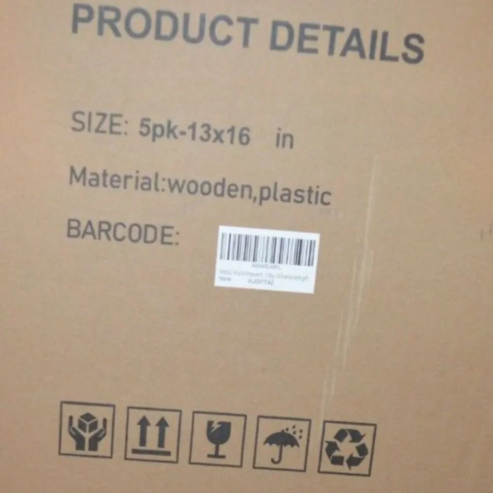 New In Box Set of 5 13x16 Matching Black Frames Shatterproof